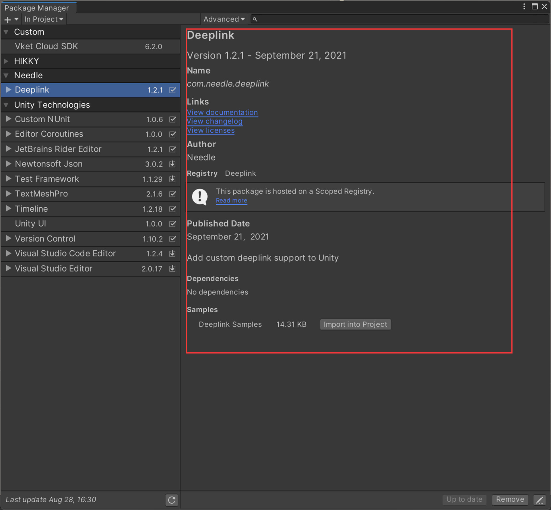 SDK does not appear after install - Vket Cloud SDK Manual