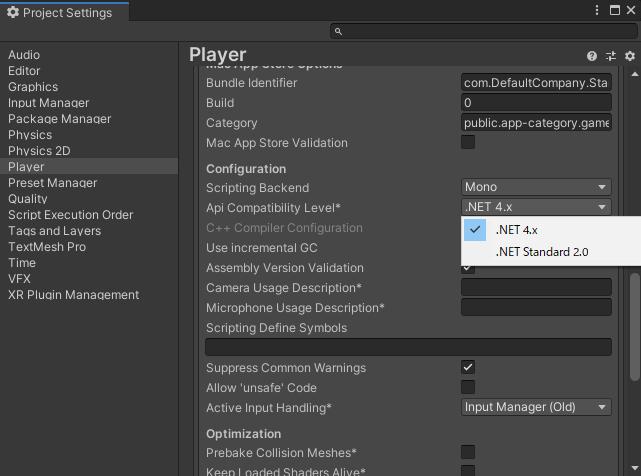 ApiCompatibilityLevelSetting